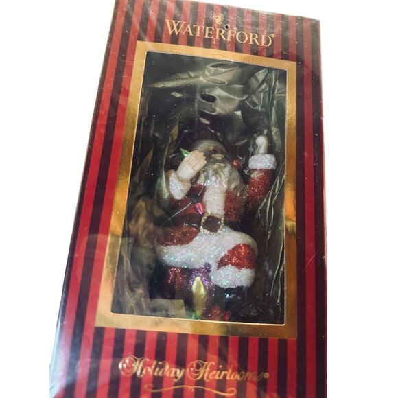 Waterford Santa Ornament Holiday Heirlooms New In Box 6" Trim The Tree - Picture 3 of 5